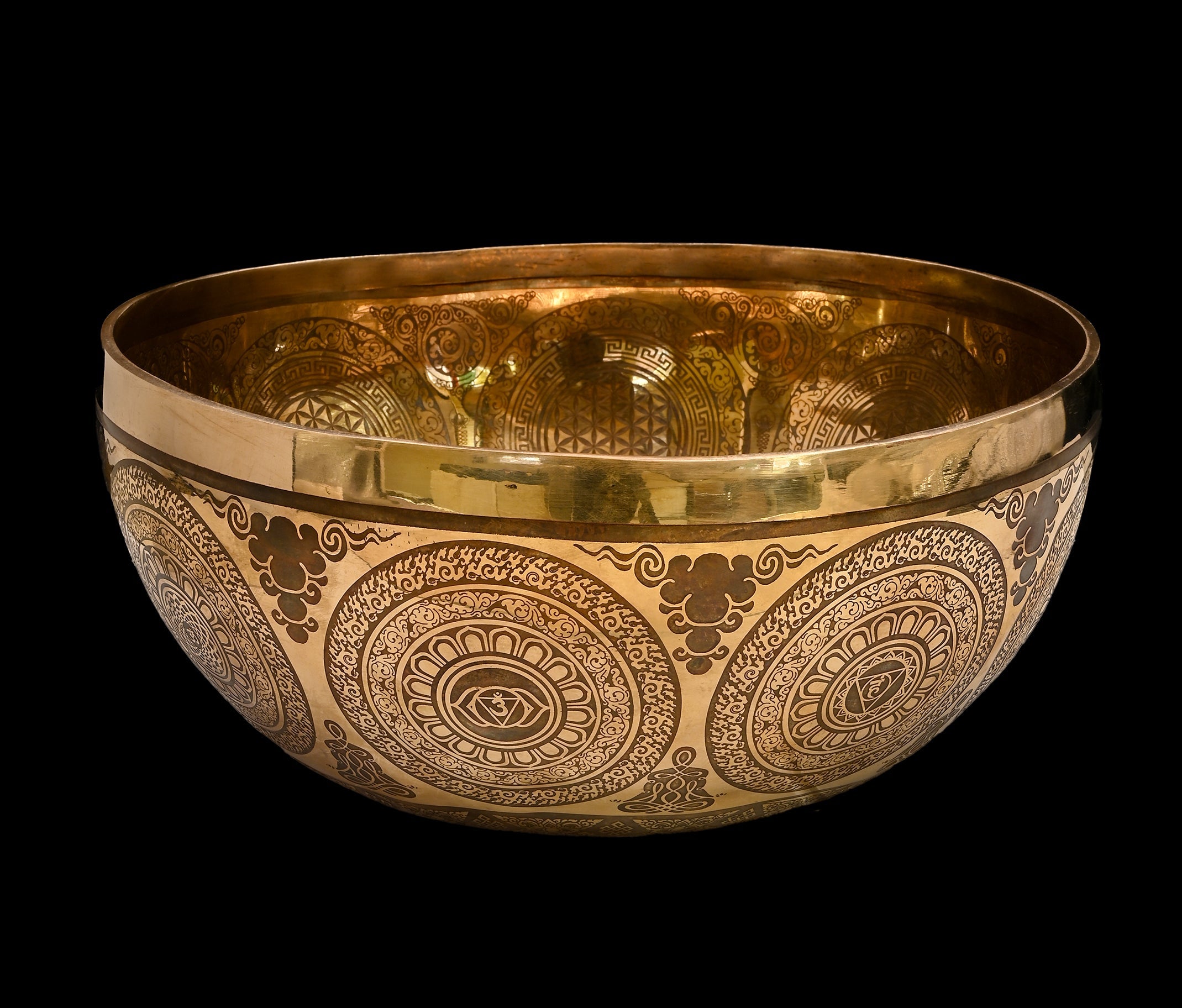 New Etched Jambati Tree of Life Jambati Singing Bowl F2 86Hz 11" N16224 | Tibetan Singing Bowl | Wiccan Center