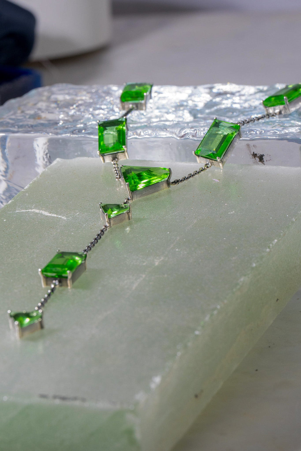 Slink Y-Chain in Green Envy (Silver) | Jewelry | Wiccan Center