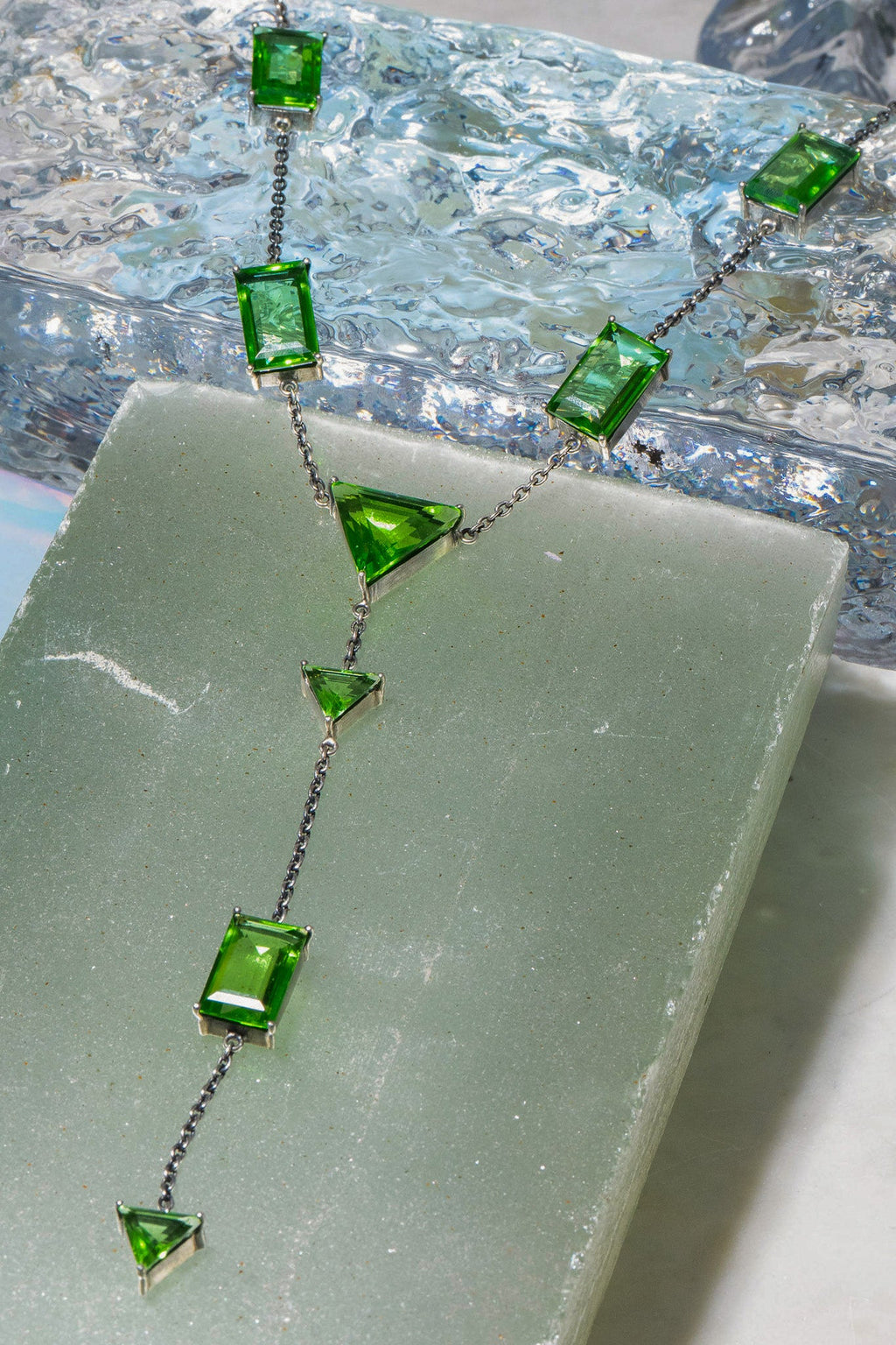 Slink Y-Chain in Green Envy (Silver) | Jewelry | Wiccan Center