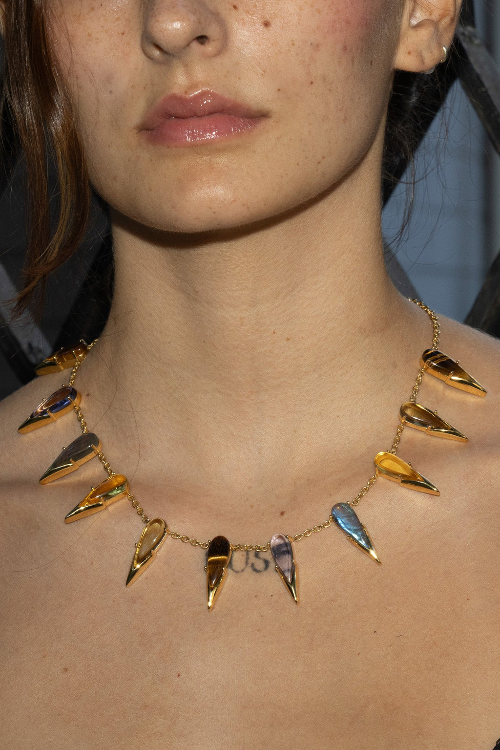 Saber Tooth Necklace in Angora (Gold) | Jewelry | Wiccan Center
