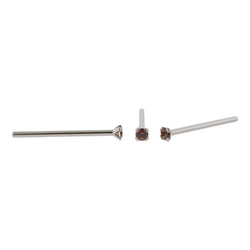 Steel Prong Set Nose Pin With Premium Zirconia | Body Jewelry | Wiccan Center