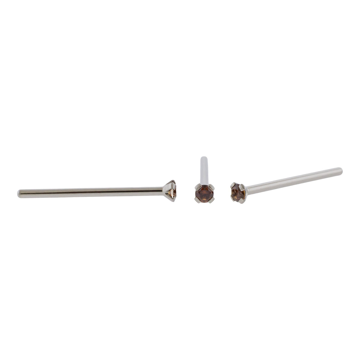 Steel Prong Set Nose Pin With Premium Zirconia | Body Jewelry | Wiccan Center