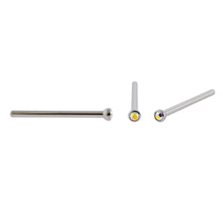 Steel Bezel Set Nose Pin With Premium Crystals | Body Jewelry | Wiccan Center