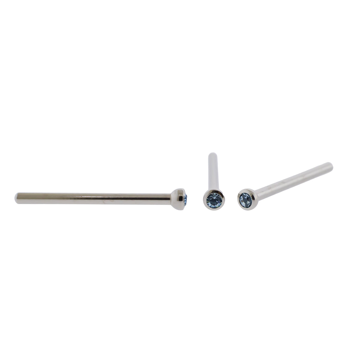 Steel Bezel Set Nose Pin With Premium Crystals | Body Jewelry | Wiccan Center