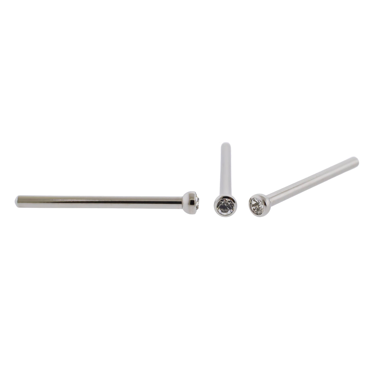 Steel Bezel Set Nose Pin With Premium Crystals | Body Jewelry | Wiccan Center