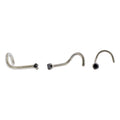Steel Prong Set Nose Screw With Premium Zirconia | Body Jewelry | Wiccan Center