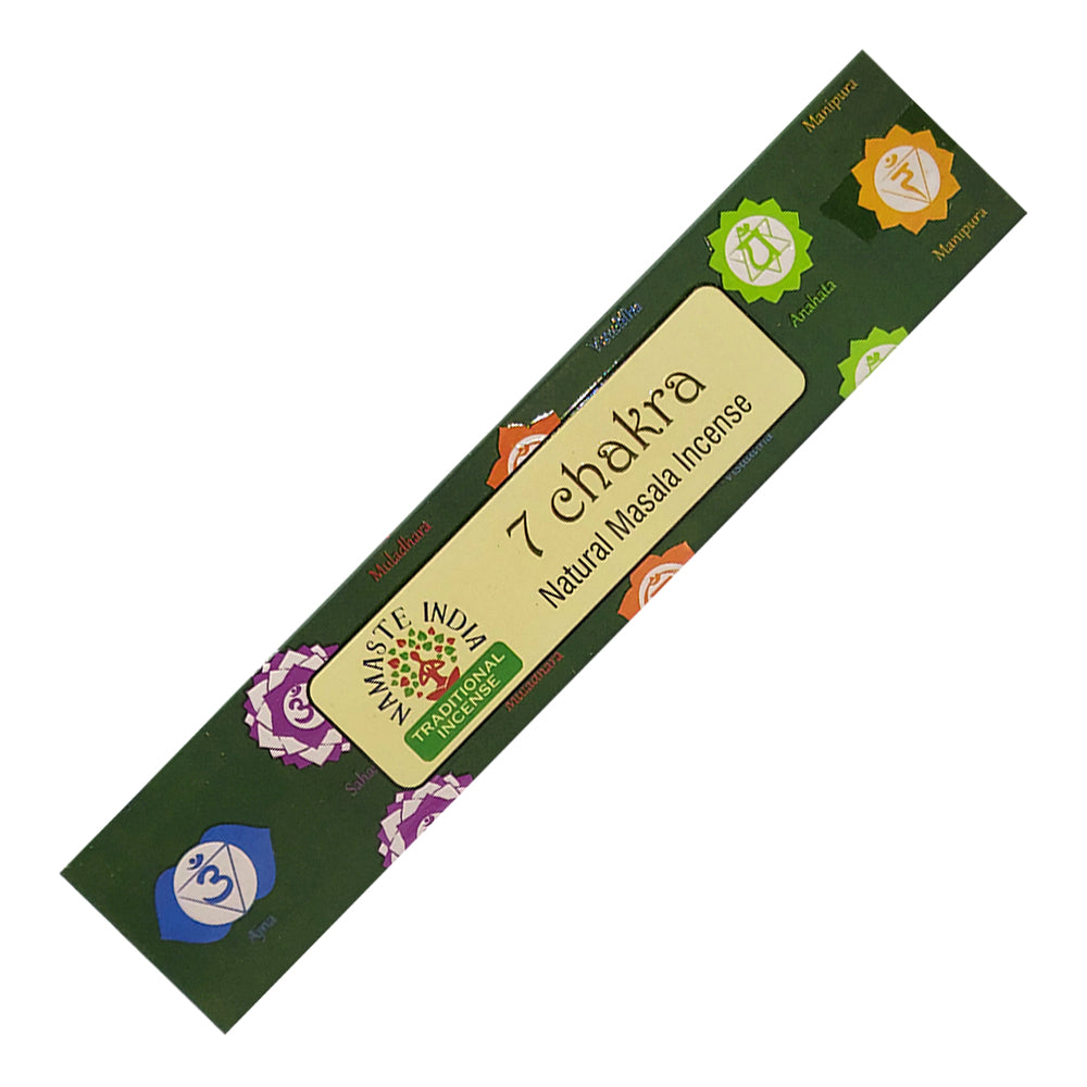 Namaste India Natural Masala Incense Sticks - 7 Chakra | Incense | Wiccan Center