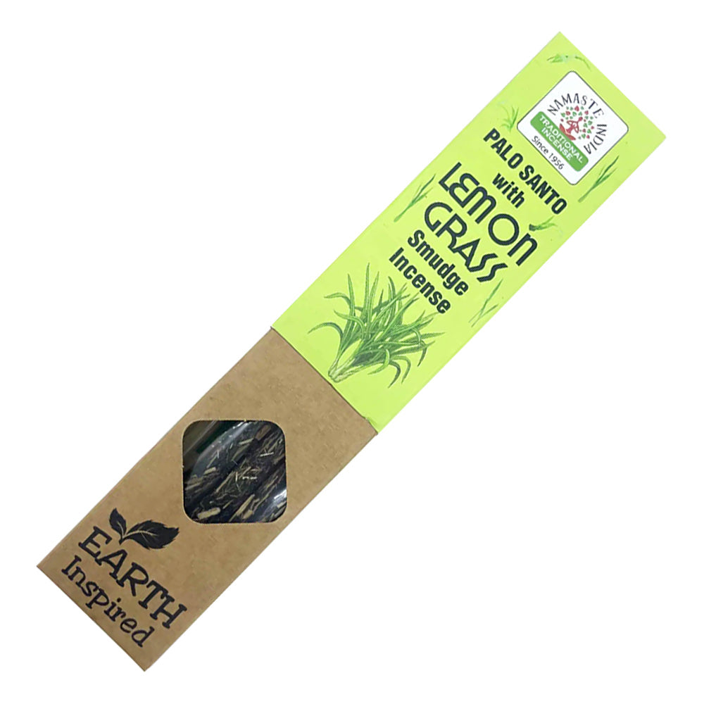 Namaste India Earth Inspired Palo Santo with Lemongrass Smudge Incense Sticks | Incense | Wiccan Center