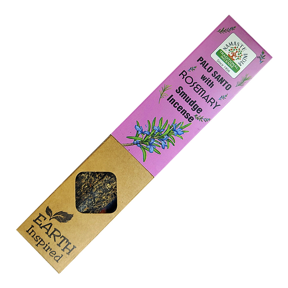 Namaste India Earth Inspired Palo Santo with Rosemary Smudge Incense Sticks | Incense | Wiccan Center