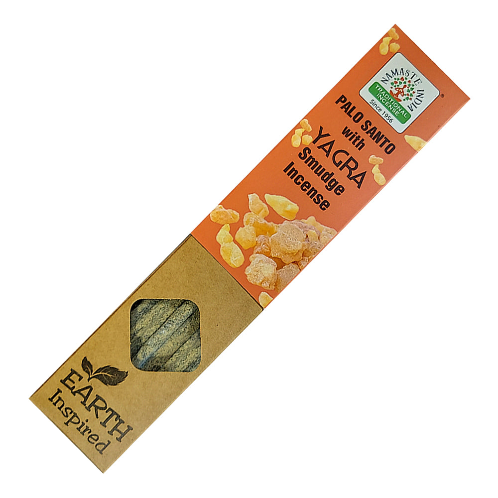 Namaste India Earth Inspired Palo Santo with Yagra Smudge Incense Sticks | Incense | Wiccan Center