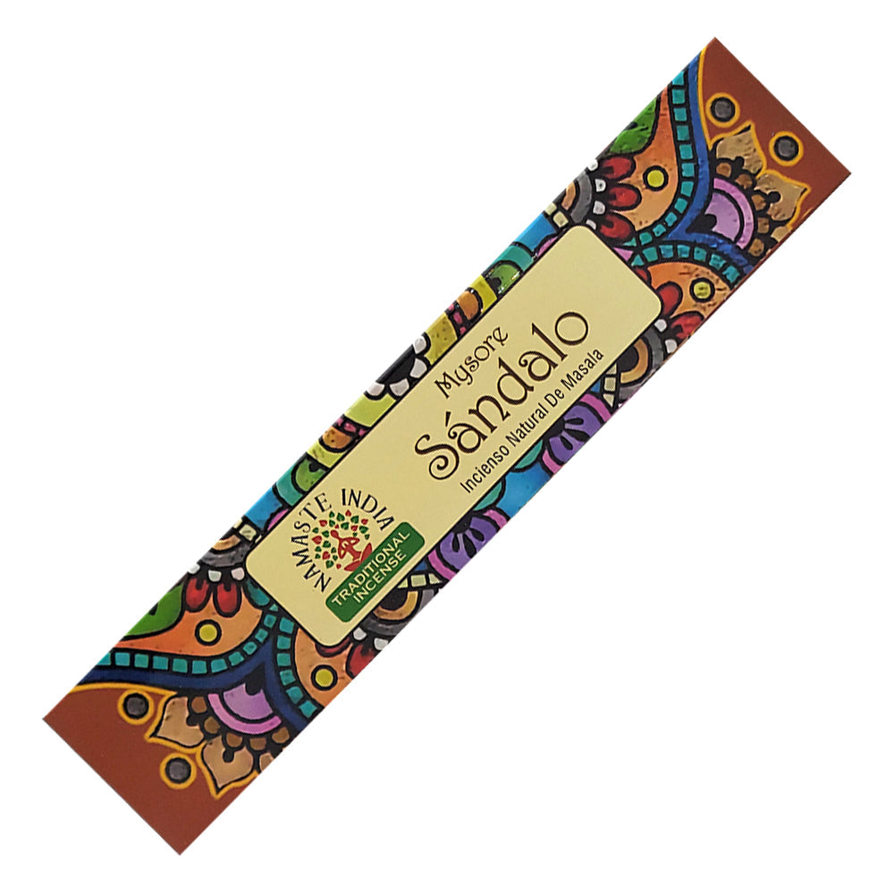 Namaste India Natural Masala Incense Sticks - Mysore Sandalwood | Incense | Wiccan Center