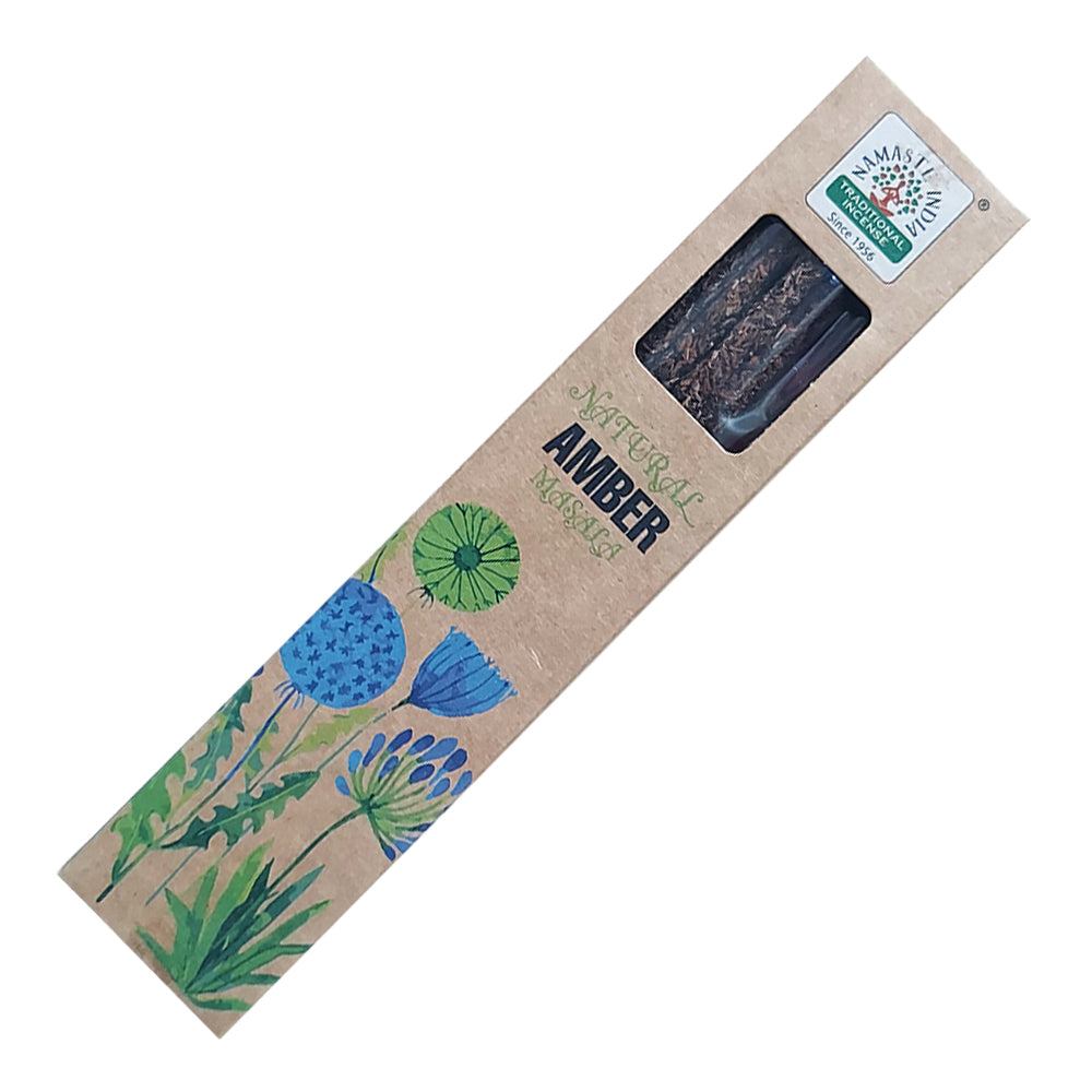 Namaste India Natural Smudge Incense Sticks - Amber | Incense | Wiccan Center