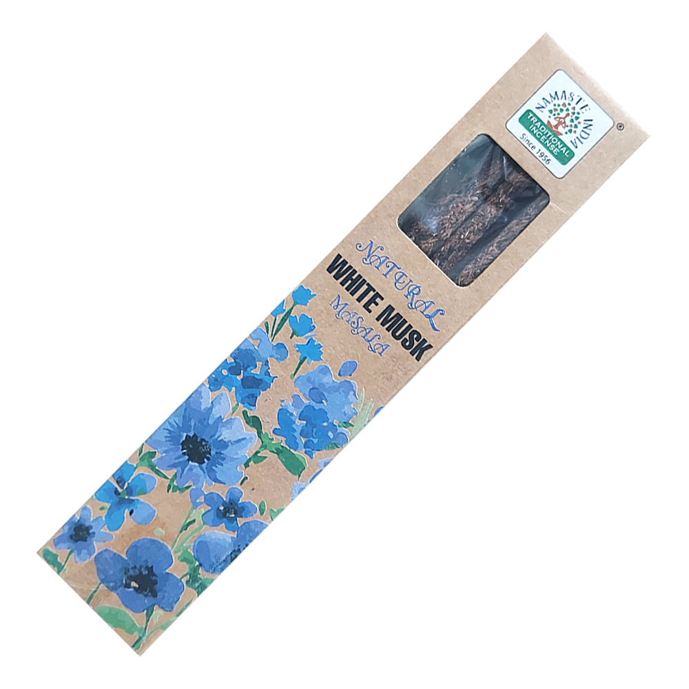 Namaste India Natural Smudge Incense Sticks - White Musk | Incense | Wiccan Center
