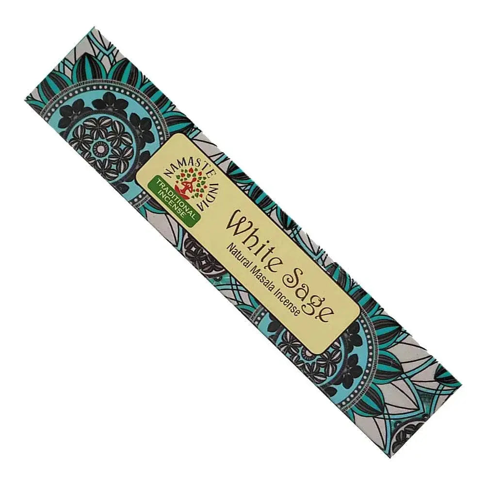 Incense Stick - Namaste India - White Sage 15g | Incense Sticks | Wiccan Center