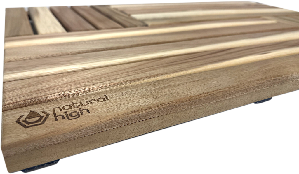 Natural High™ Acacia Wooden Drip Mat | Tub Accessory | Wiccan Center