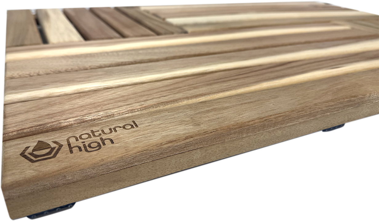 Natural High™ Acacia Wooden Drip Mat | Tub Accessory | Wiccan Center