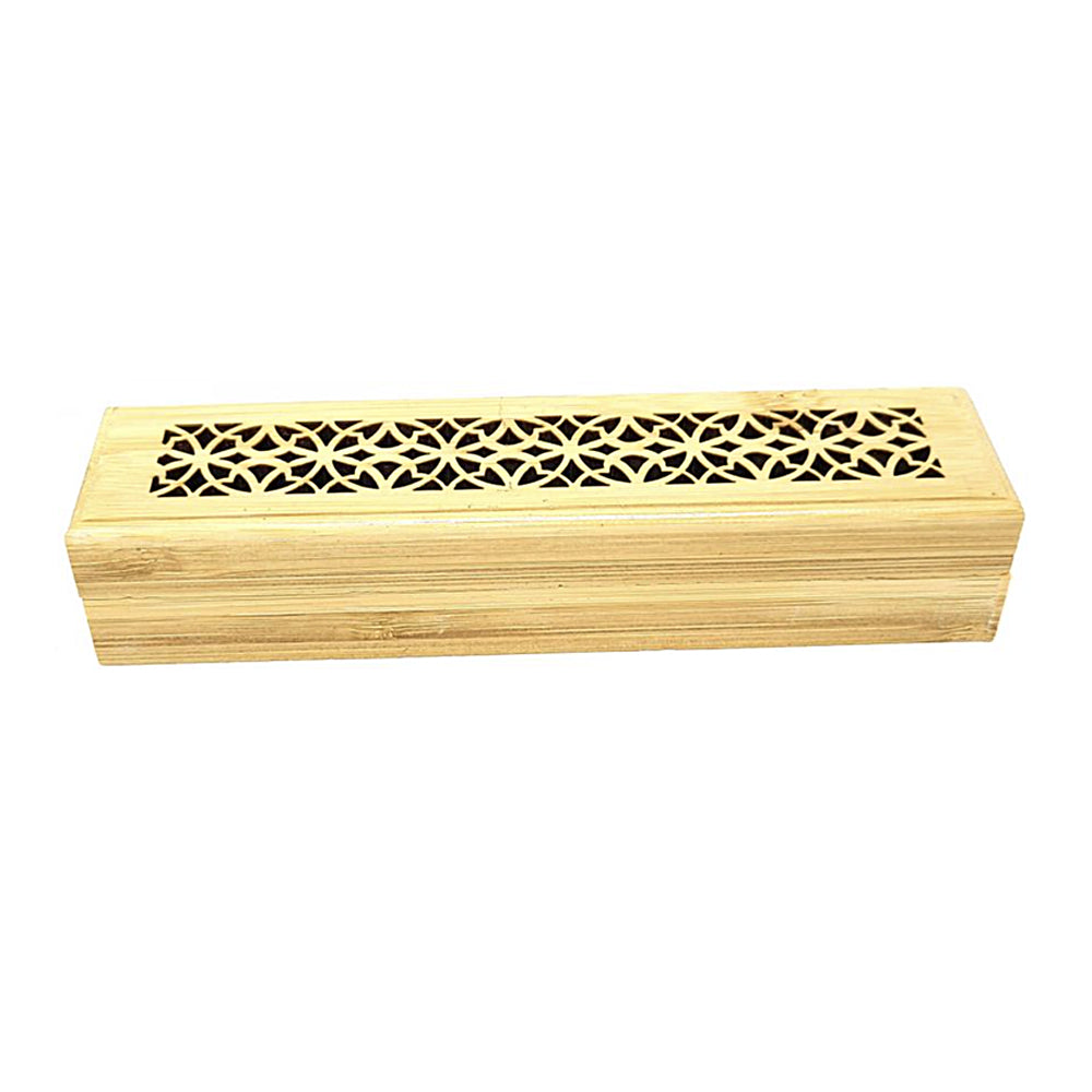Natural Finish Wood Incense Box Burner - Small | Incense Burner | Wiccan Center