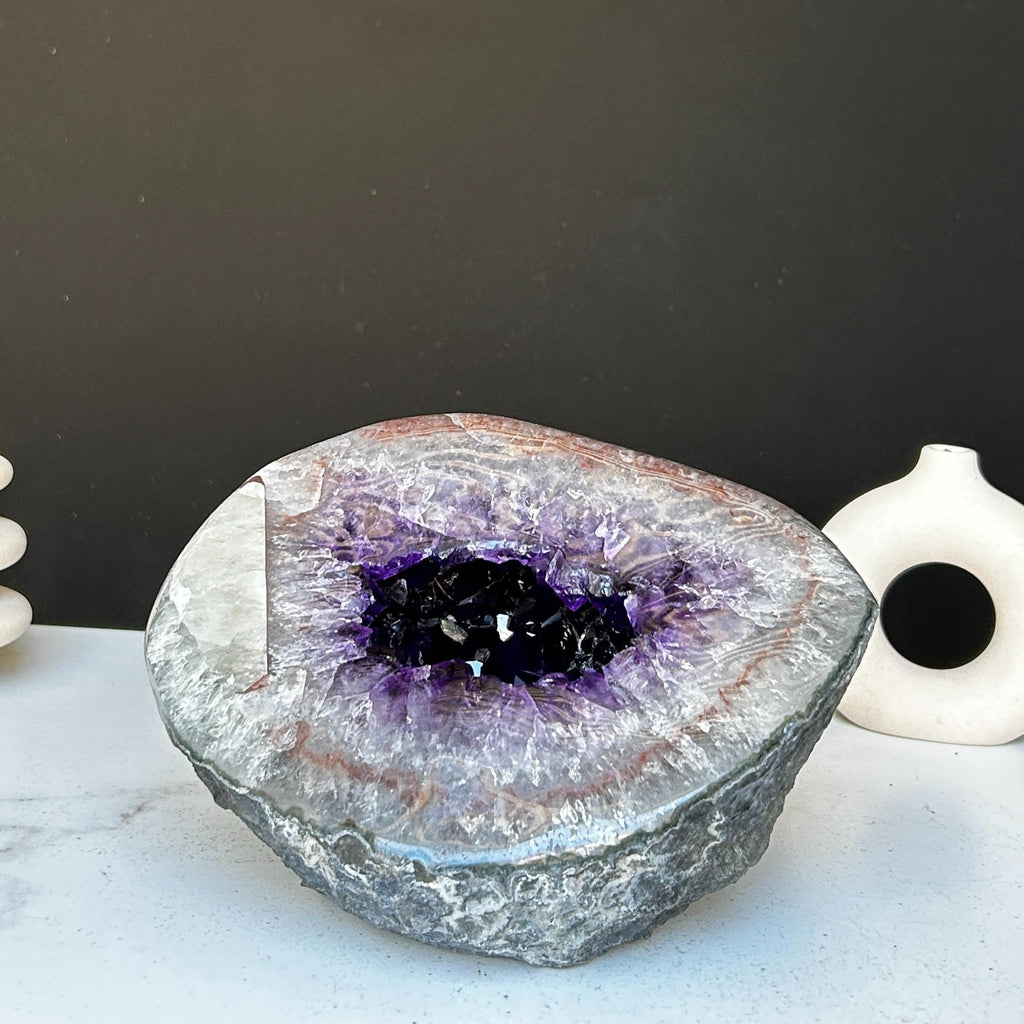 Natural Amethyst & Quartz Geode | Amethyst Geodes | Wiccan Center