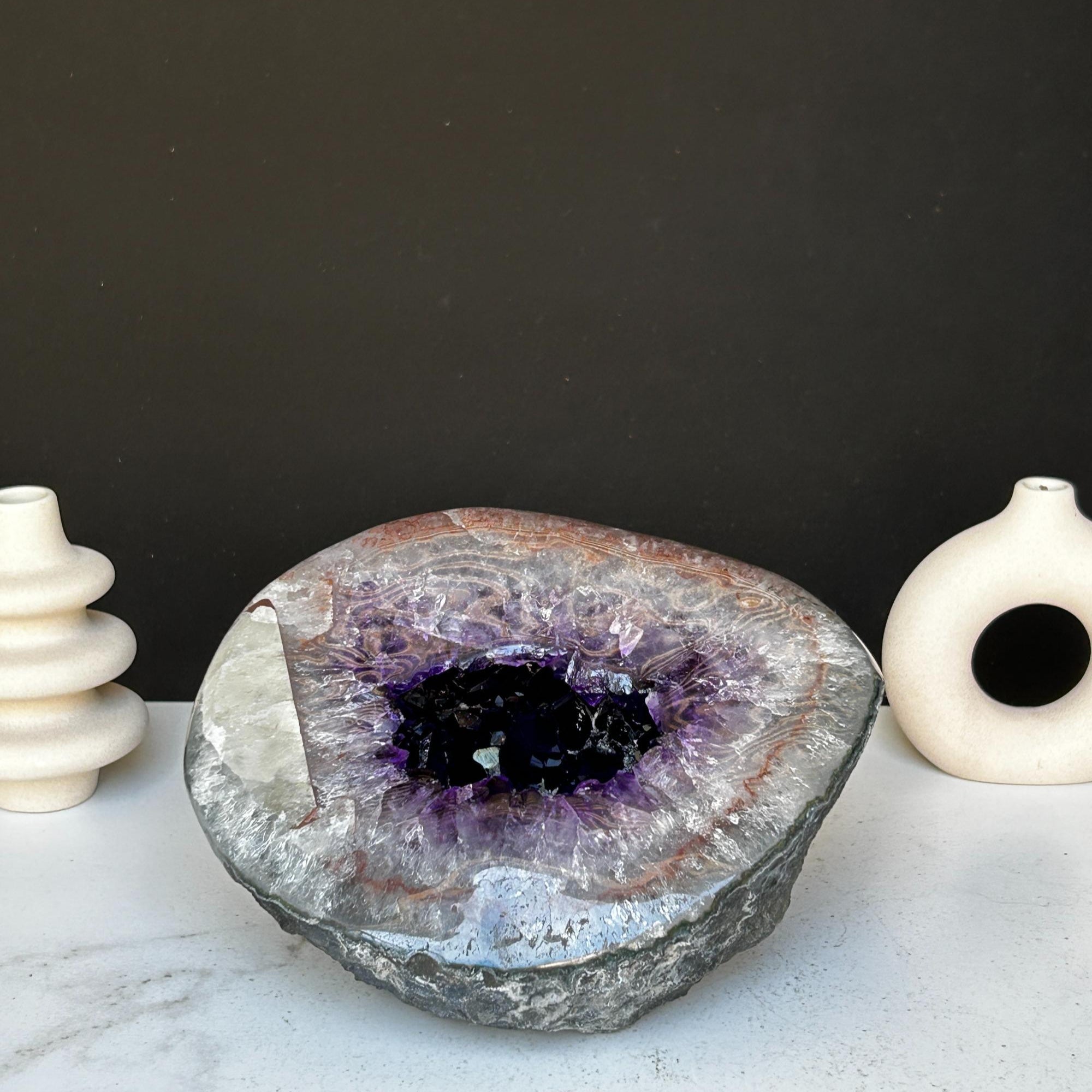 Natural Amethyst & Quartz Geode | Amethyst Geodes | Wiccan Center