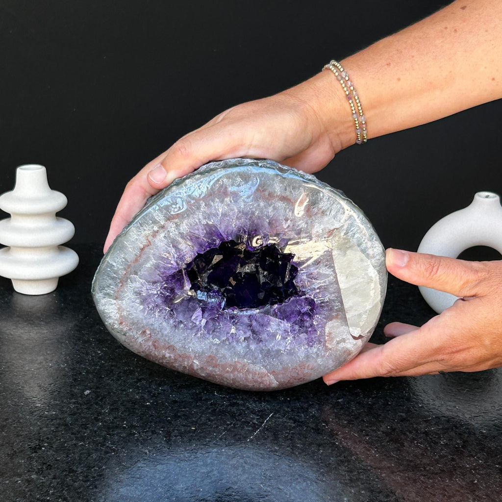 Natural Amethyst & Quartz Geode | Amethyst Geodes | Wiccan Center