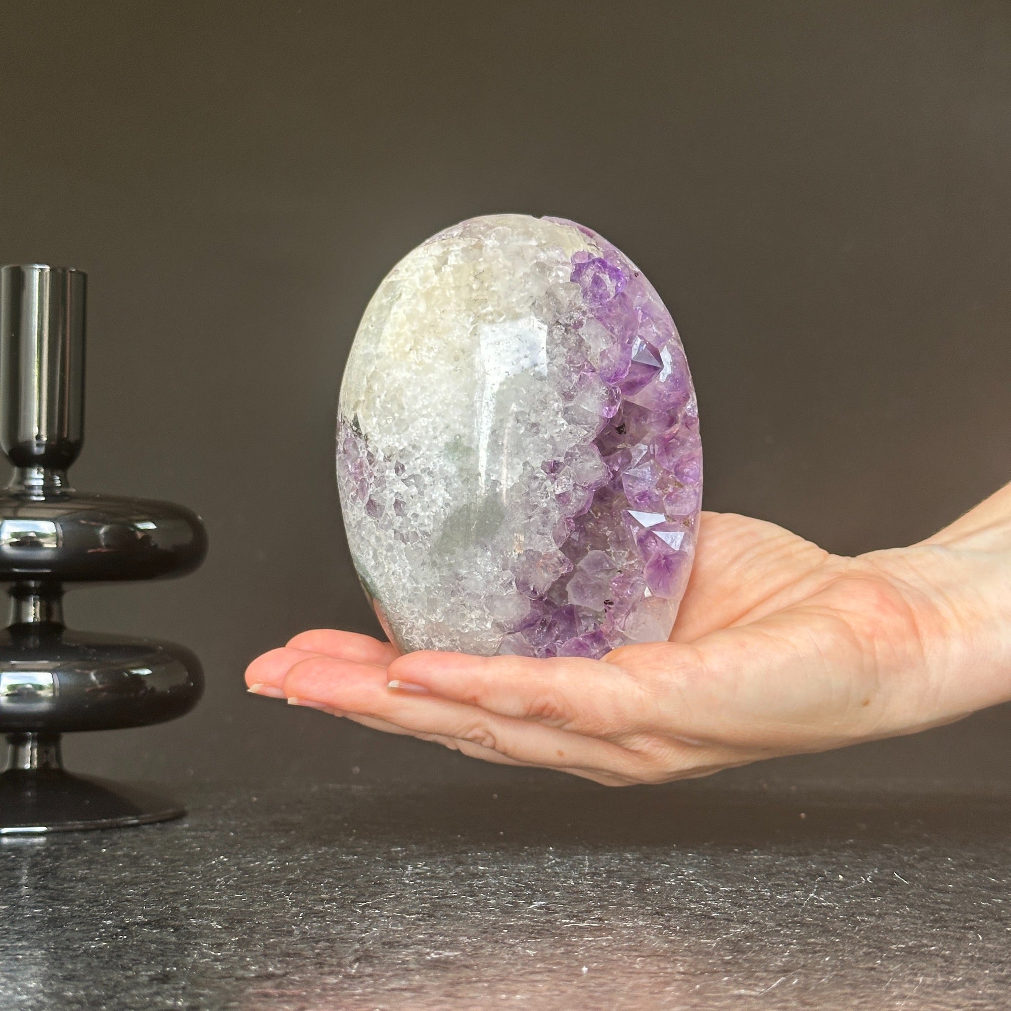 Natural Amethyst Quartz Geode Egg | Amethyst Geodes | Wiccan Center