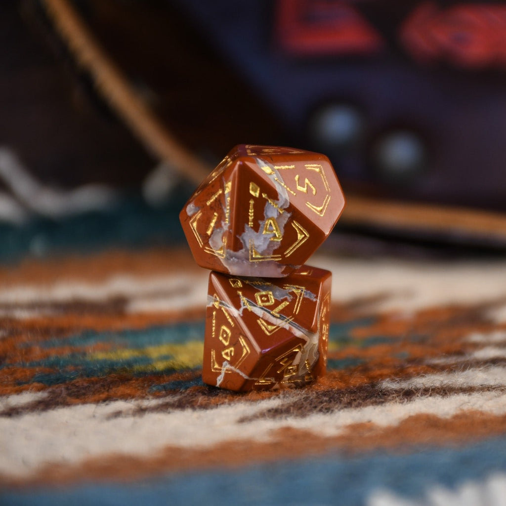 Navajo Red Jasper Stone Dice Set | Dice | Wiccan Center