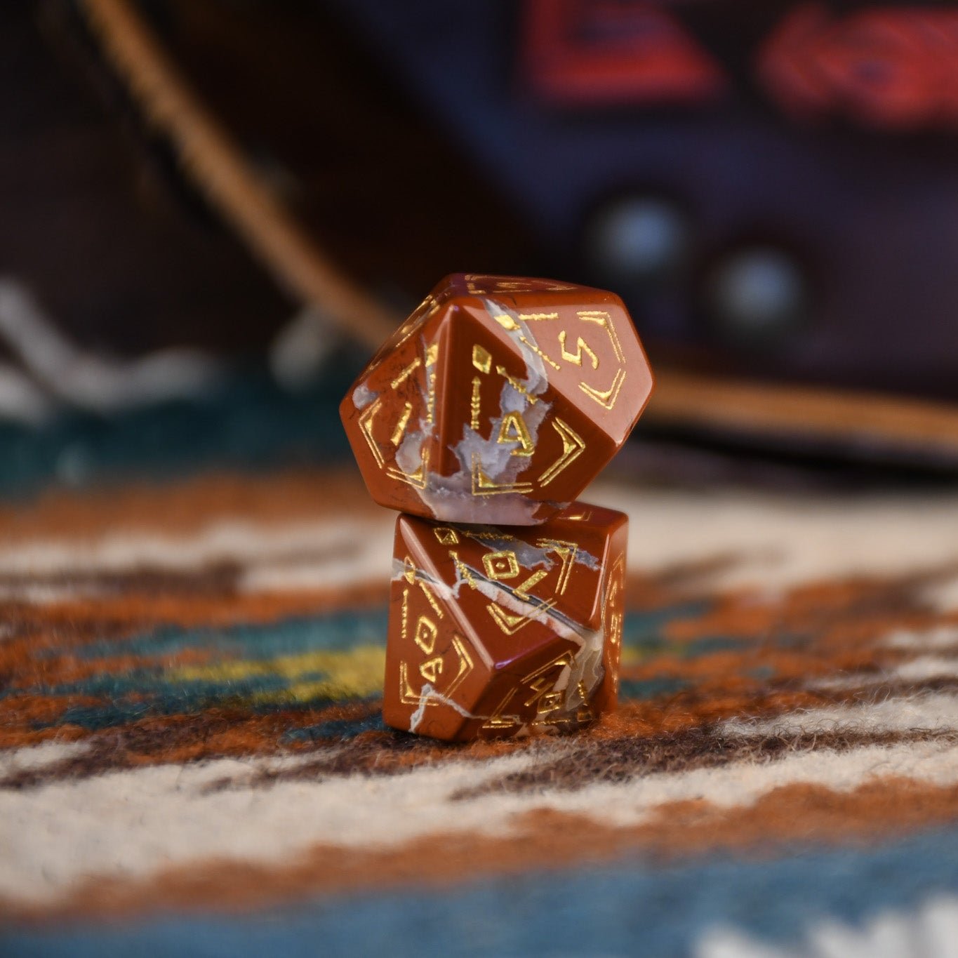 Navajo Red Jasper Stone Dice Set | Dice | Wiccan Center