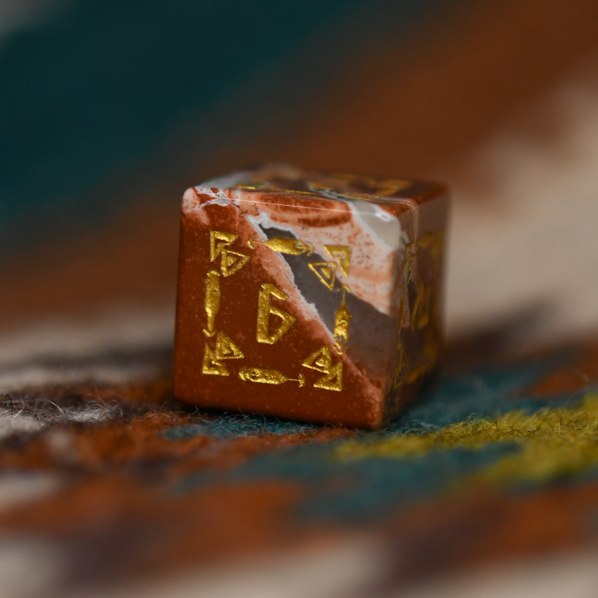 Navajo Red Jasper Stone Dice Set | Dice | Wiccan Center