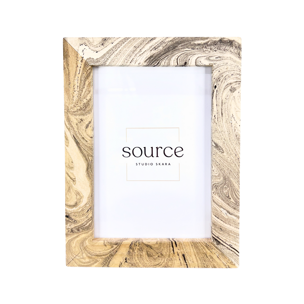 Neue Hand Marbled Wood Picture Frame - B&W & Neutrals (5x7) | Frame | Wiccan Center