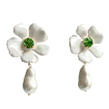 Anna White Flower Earrings