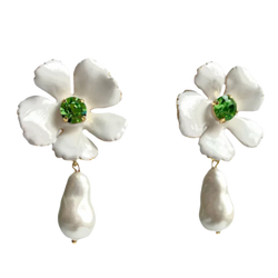 Anna White Flower Earrings | Earrings | Wiccan Center