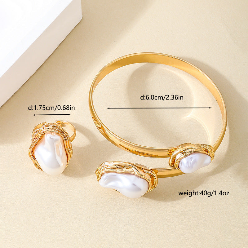 Women's Imitation Pearl Light Luxury Open-ended Niche Bracelet