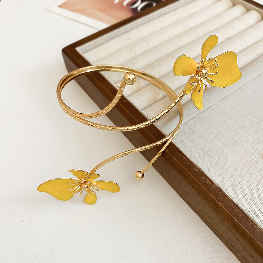 Retro Glaze Flowers Open Armband Color Design Bracelet | Bracelet | Wiccan Center