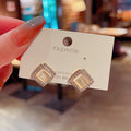 Opal Earrings Geometric Square | Earring | Wiccan Center