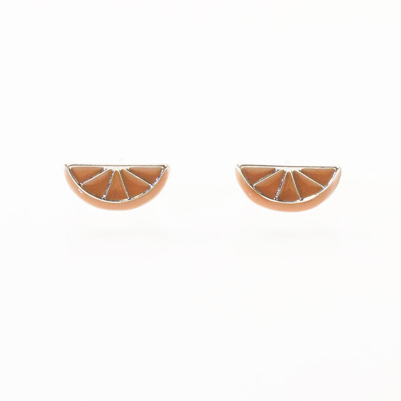 Enamel Orange Stud Earring | Earring | Wiccan Center