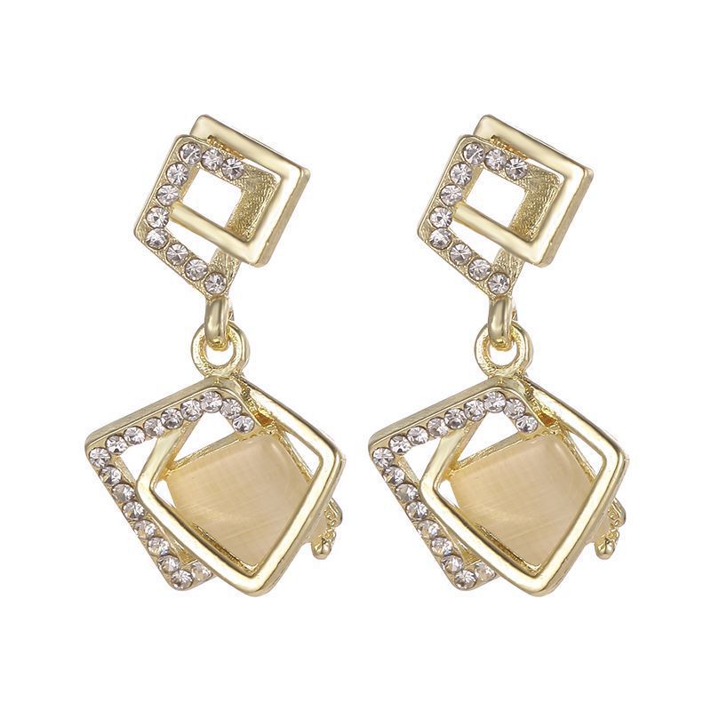 Multilayer square Opal Earrings | Earring | Wiccan Center