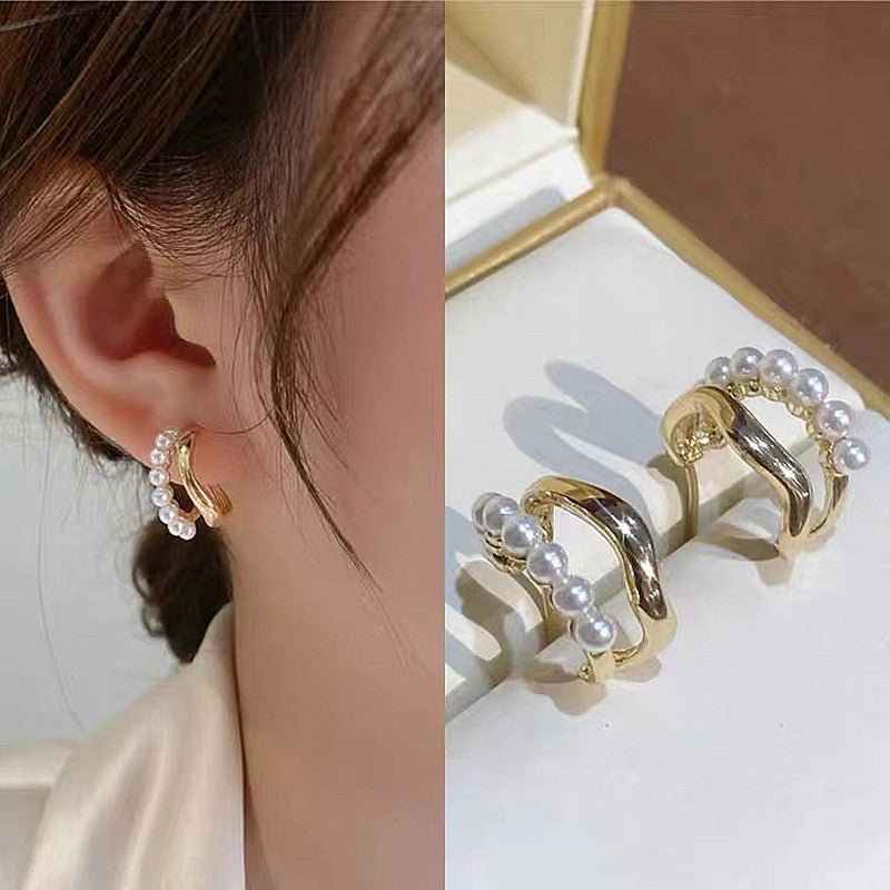 Double Layer Pearl Earrings | Earring | Wiccan Center
