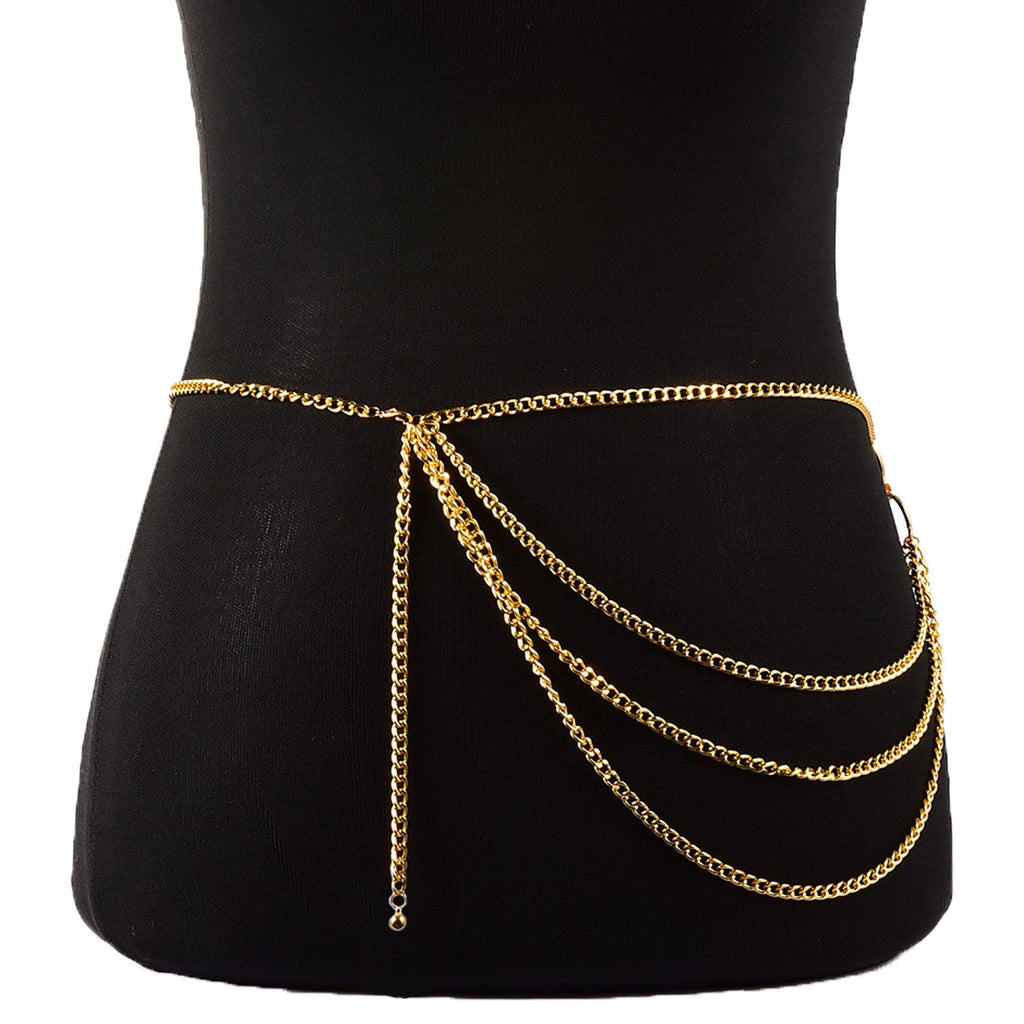 Elegant Multilayer Gold Chain Waist Belt | Body Jewelry | Wiccan Center