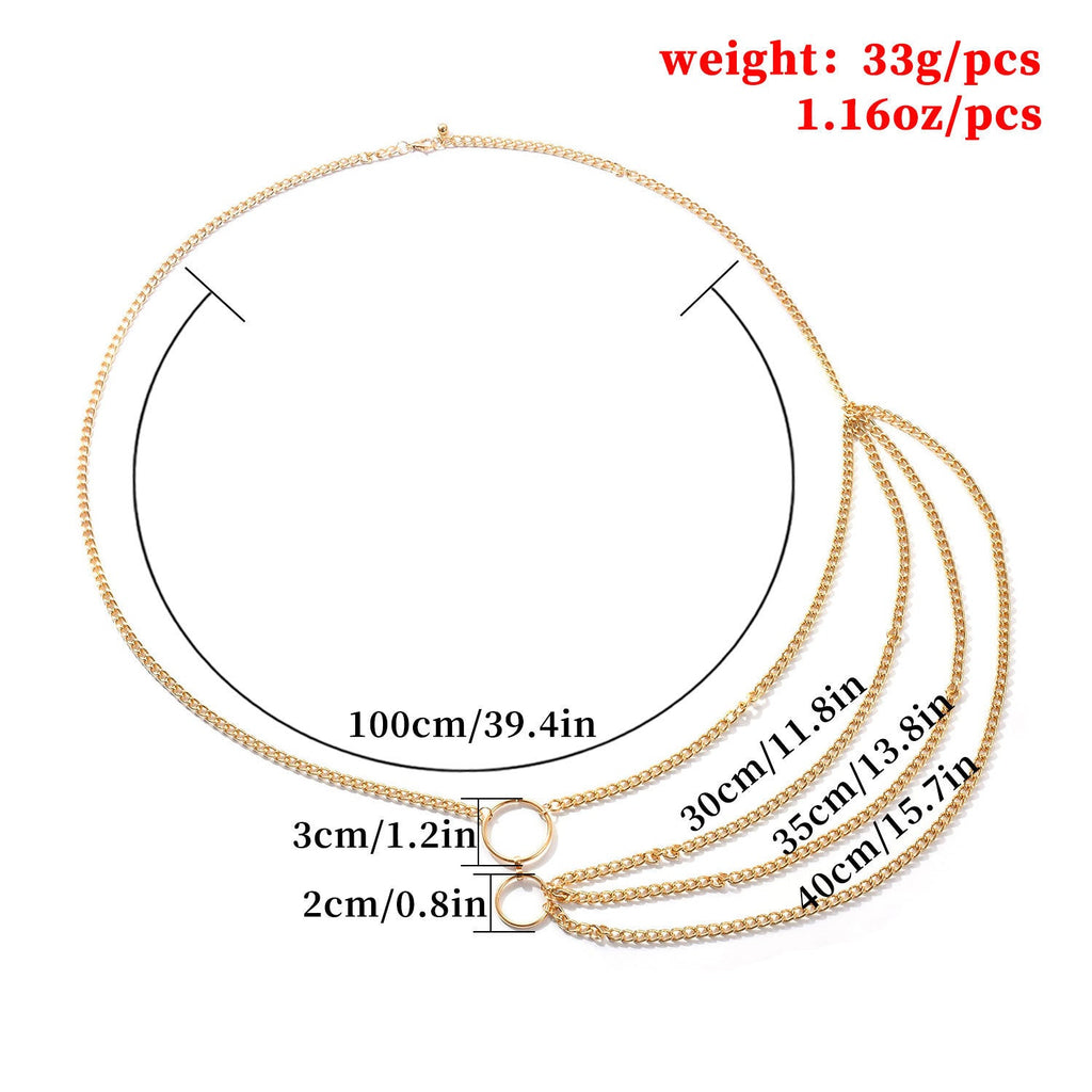 Elegant Multilayer Gold Chain Waist Belt | Body Jewelry | Wiccan Center