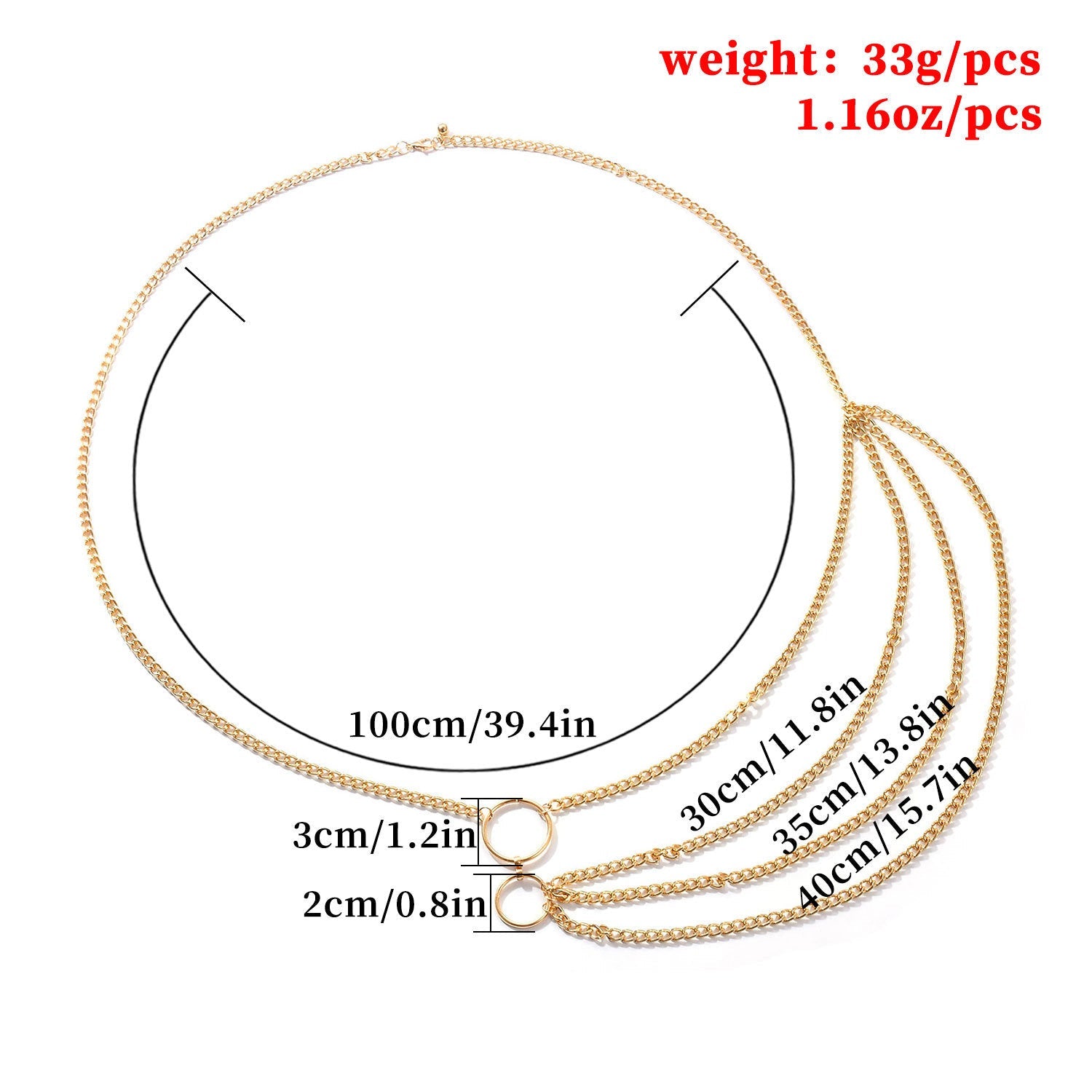 Elegant Multilayer Gold Chain Waist Belt | Body Jewelry | Wiccan Center