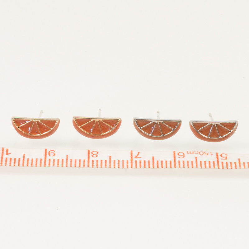 Enamel Orange Stud Earring | Earring | Wiccan Center