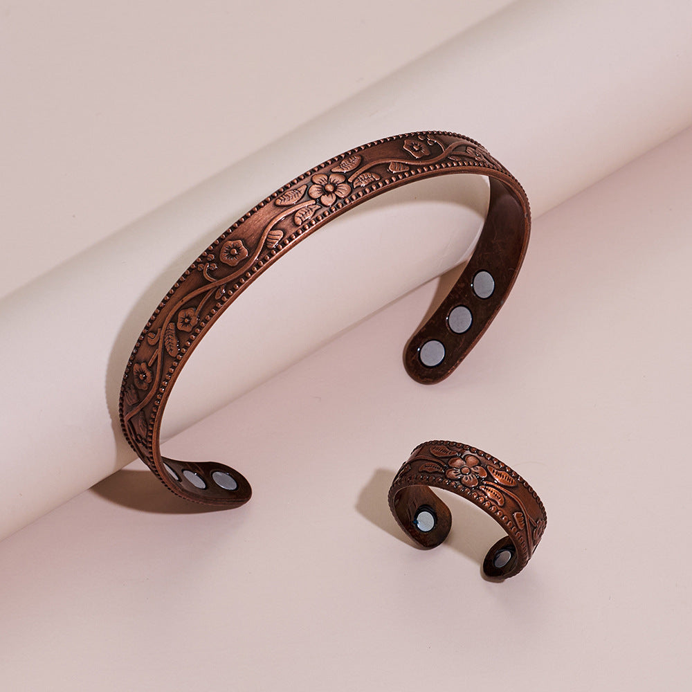 Atmospheric Lucky Tree Magnet Red Copper Health Care Bracelet | Bracelet | Wiccan Center