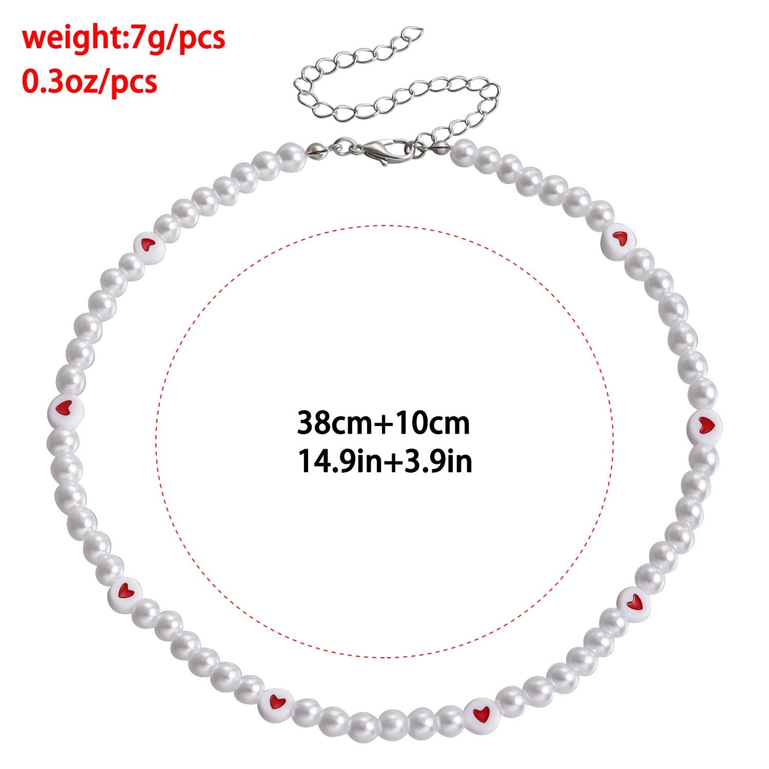Love Imitation Pearl Necklace Beaded Clavicle Chain | necklace | Wiccan Center