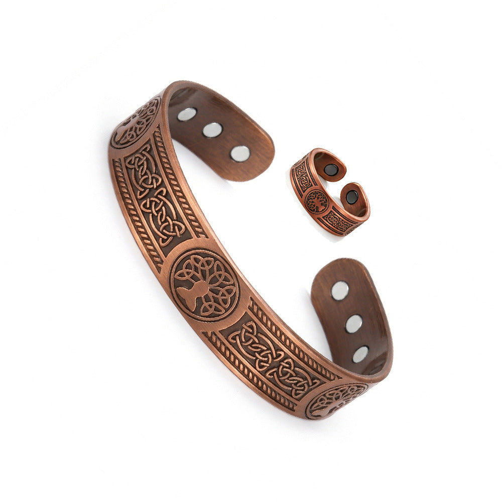 Atmospheric Lucky Tree Magnet Red Copper Health Care Bracelet | Bracelet | Wiccan Center