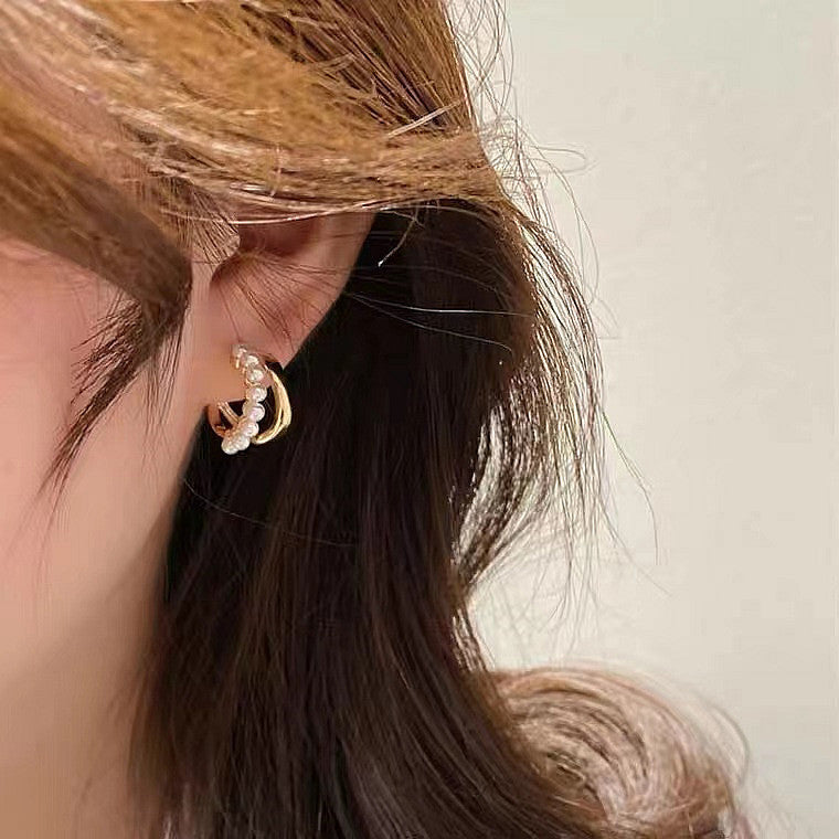 Double Layer Pearl Earrings | Earring | Wiccan Center