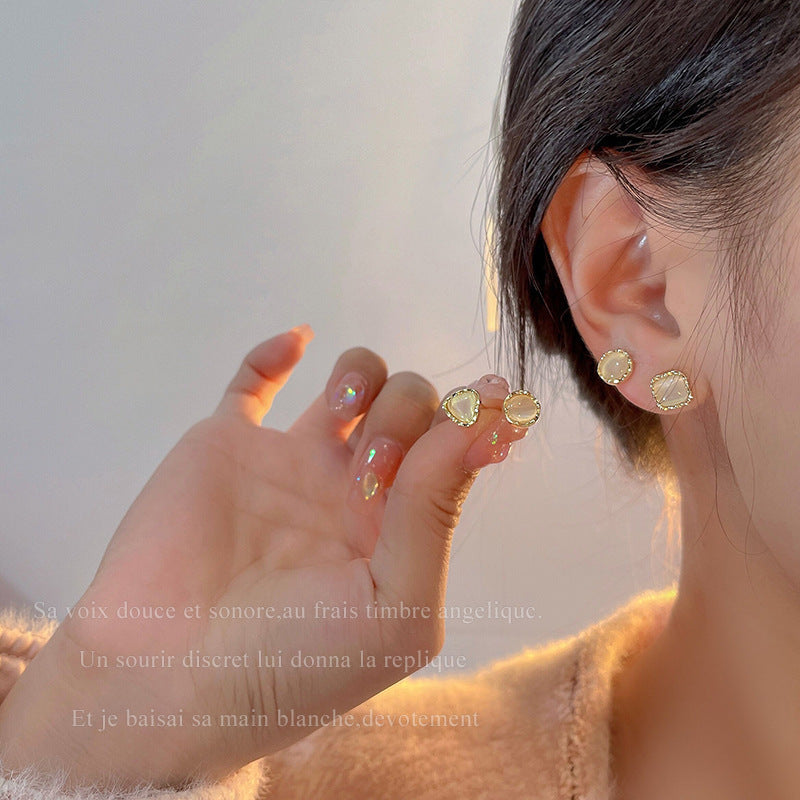 Opal Geometric Stud Earring Set | Earring | Wiccan Center