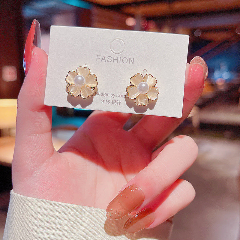 Opal Flowers Pearl Earrings | Earring | Wiccan Center