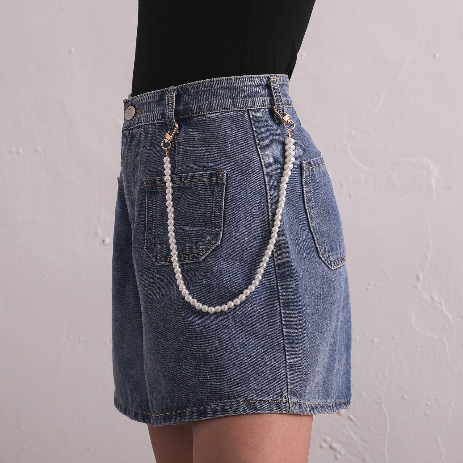 Women Multilayer Pearl Metal Waist Jean Pant Chain | Body Jewelry | Wiccan Center