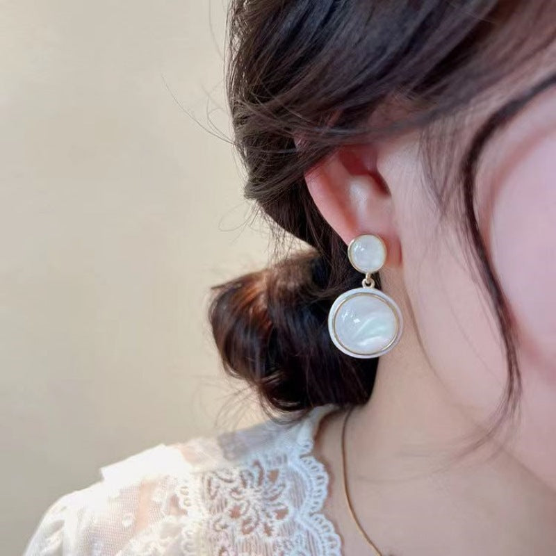 Double Layer Opal round Earrings | Earring | Wiccan Center