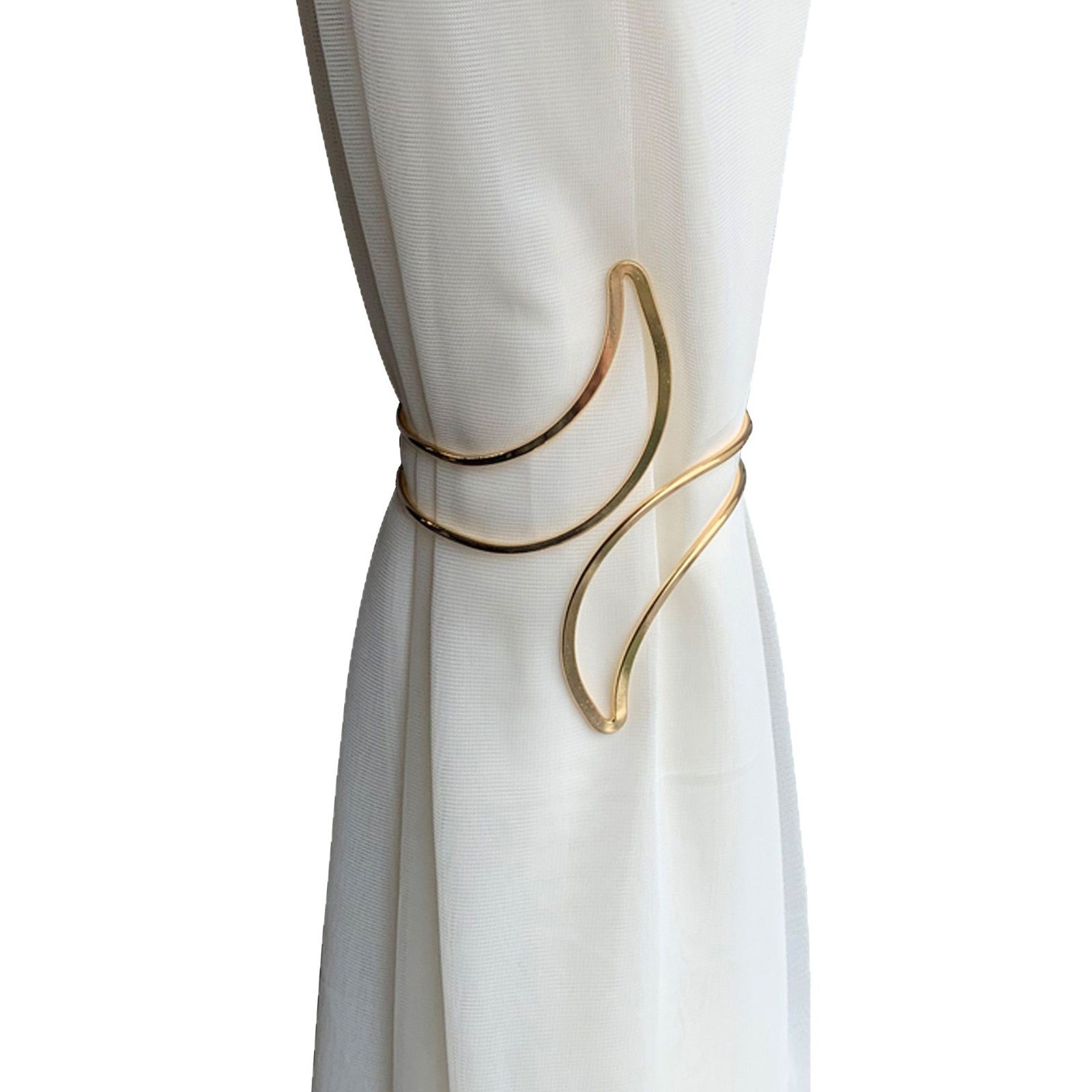 Opening Armband Crescent Shape Adjustable Metal Moon Curtain Mesh Curtains Bracelets
